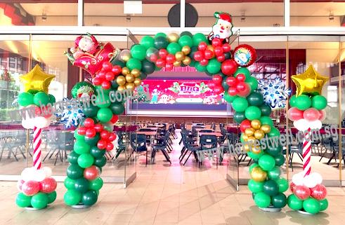 Christmas Theme Balloon Arch
